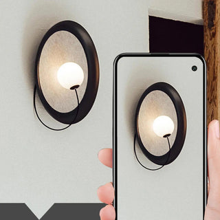 Minimalist White Shade Round Metal LED Wall Sconce Zawala Image - 15