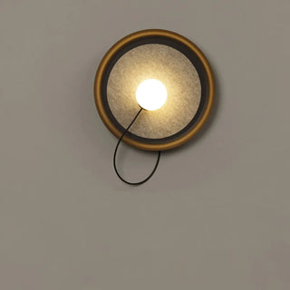 Minimalist White Shade Round Metal LED Wall Sconce Zawala Image - 5