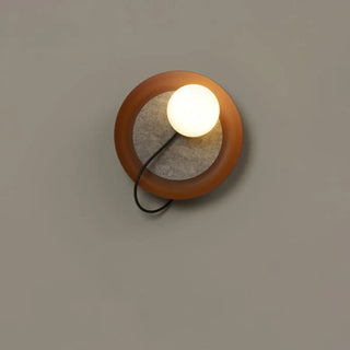 Minimalist White Shade Round Metal LED Wall Sconce Zawala Image - 6