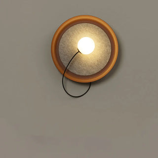 Minimalist White Shade Round Metal LED Wall Sconce Zawala Image - 7