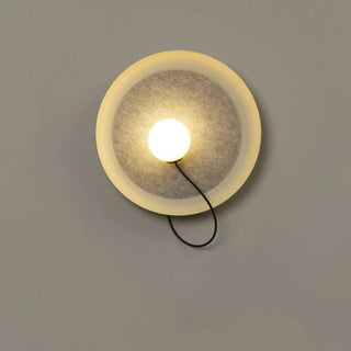 Minimalist White Shade Round Metal LED Wall Sconce Zawala Image - 9