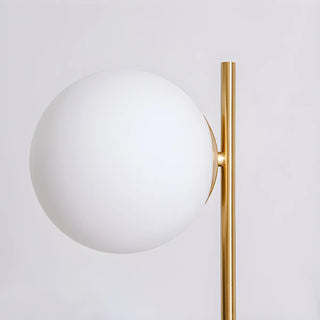 Minimalist White Sphere Shade Marble Base Table Lamp Zawala Image - 11