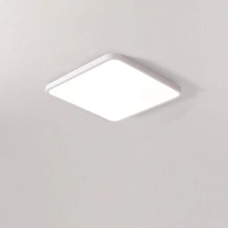 Minimalist White Rectangular LED Flush Mount Fixture Zawala Image - 12