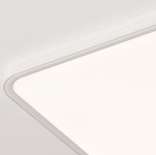 Minimalist White Rectangular LED Flush Mount Fixture Zawala Image - 14