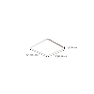 Minimalist White Rectangular LED Flush Mount Fixture Zawala Image - 18
