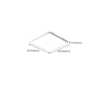 Minimalist White Rectangular LED Flush Mount Fixture Zawala Image - 19
