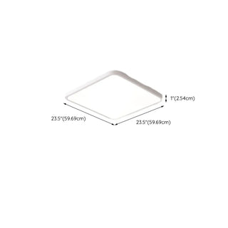 Minimalist White Rectangular LED Flush Mount Fixture Zawala Image - 20