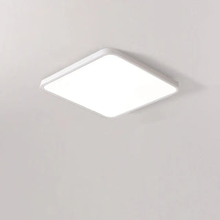 Minimalist White Rectangular LED Flush Mount Fixture Zawala Image - 7