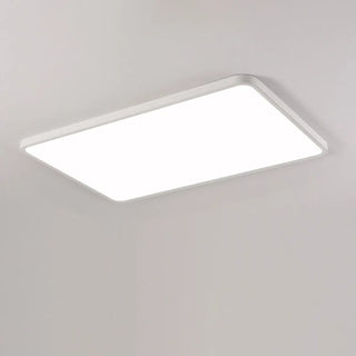 Minimalist White Rectangular LED Flush Mount Fixture Zawala Image - 9