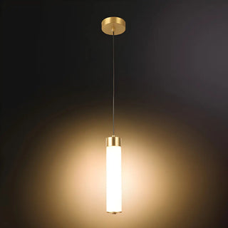 ZOWALA - Modern Minimalist Stone Cylinder Pendant Light Image - 10
