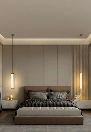ZOWALA - Modern Minimalist Stone Cylinder Pendant Light Image - 3