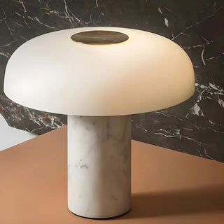 Minimalist Mushroom Black Marble Bedroom Table Lamp Zawala Image - 3