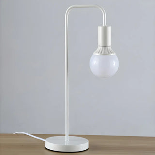 Minimalist Globe Shade Wood Base Black Metal Table Lamp Zawala Image - 15