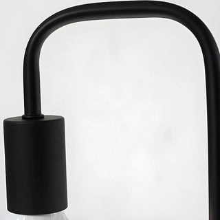 Minimalist Globe Shade Wood Base Black Metal Table Lamp Zawala Image - 16