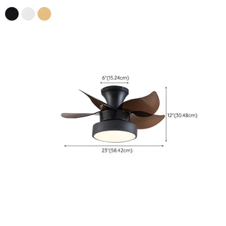 Nordic Wood Finish Minimalist Ceiling Fan with Light #size