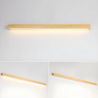 Simple Linear Wooden LED Wall Mount Light Fixture Zawala Image - 10