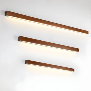 Simple Linear Wooden LED Wall Mount Light Fixture Zawala Image - 17