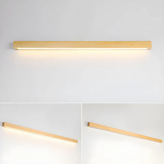 Simple Linear Wooden LED Wall Mount Light Fixture Zawala Image - 19