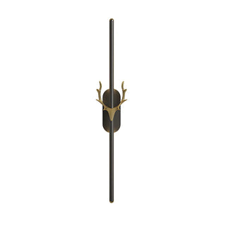 Bedroom Modern Gold Antler and Vertical Wall Sconce Zawala Image - 10