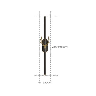 Bedroom Modern Gold Antler and Vertical Wall Sconce Zawala Image - 11
