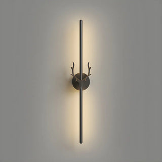 Bedroom Modern Gold Antler and Vertical Wall Sconce Zawala Image - 3