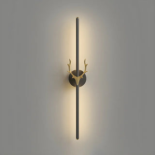 Bedroom Modern Gold Antler and Vertical Wall Sconce Zawala Image - 7