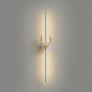 Bedroom Modern Gold Antler and Vertical Wall Sconce Zawala Image - 8