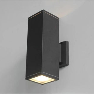 Outdoor Modern Black Square Up Down Wall Sconce Zawala Image - 13