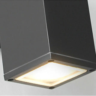 Outdoor Modern Black Square Up Down Wall Sconce Zawala Image - 15