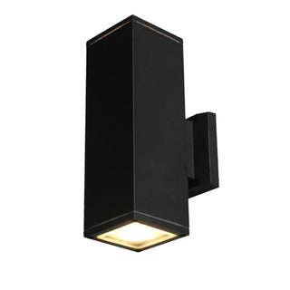Outdoor Modern Black Square Up Down Wall Sconce Zawala Image - 6