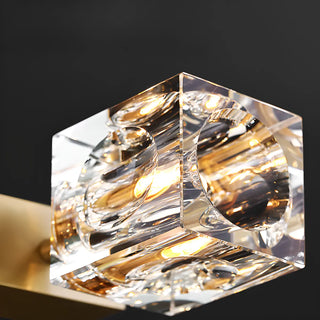 ZOWALA - Modern 10-Light Crystal Cube Island Light Image - 7