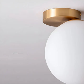 Modern White Bubble Glass Flush Mount Ceiling Light Zawala Image - 10