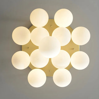Modern White Bubble Glass Flush Mount Ceiling Light Zawala Image - 11
