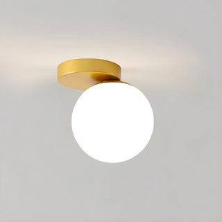 Modern White Bubble Glass Flush Mount Ceiling Light Zawala Image - 5