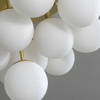Modern White Bubble Glass Flush Mount Ceiling Light Zawala Image - 6