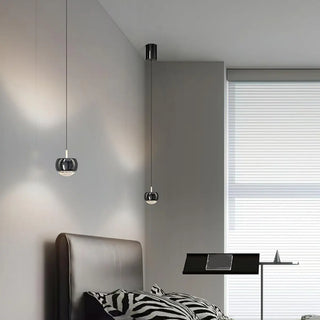 ZOWALA - Modern White Sculpted Acrylic Bedroom Pendant Light Image - 1