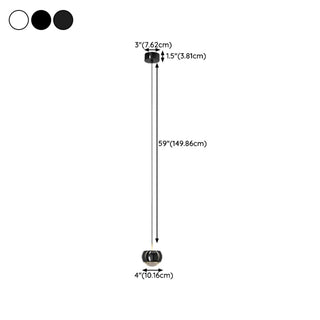 ZOWALA - Modern White Sculpted Acrylic Bedroom Pendant Light #size