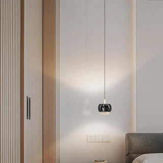 ZOWALA - Modern White Sculpted Acrylic Bedroom Pendant Light Image - 2