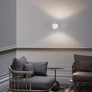 ZOWALA - Modern White Sculpted Acrylic Bedroom Pendant Light Image - 5