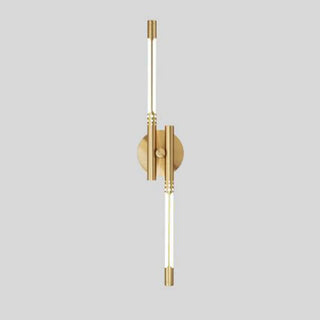 Modern Minimalist Gold Cylinder Metal Wall Sconce Zawala Image - 13