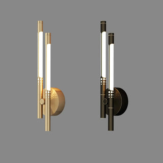 Modern Minimalist Gold Cylinder Metal Wall Sconce Zawala Image - 14