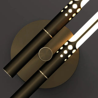 Modern Minimalist Gold Cylinder Metal Wall Sconce Zawala Image - 16