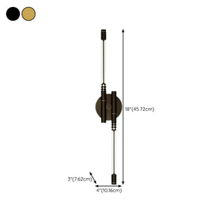 Modern Minimalist Gold Cylinder Metal Wall Sconce Zawala Image - 20