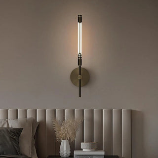 Modern Minimalist Gold Cylinder Metal Wall Sconce Zawala Image - 3