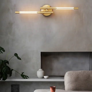 Modern Minimalist Gold Cylinder Metal Wall Sconce Zawala Image - 5