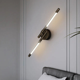 Modern Minimalist Gold Cylinder Metal Wall Sconce Zawala Image - 6
