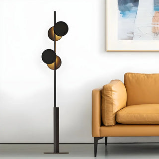 ZOWALA - Sleek Dual Disc Shades Vertical Modern Floor Lamp Image - 1