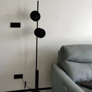 ZOWALA - Sleek Dual Disc Shades Vertical Modern Floor Lamp Image - 3