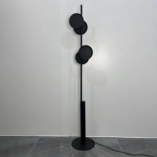 ZOWALA - Sleek Dual Disc Shades Vertical Modern Floor Lamp Image - 4