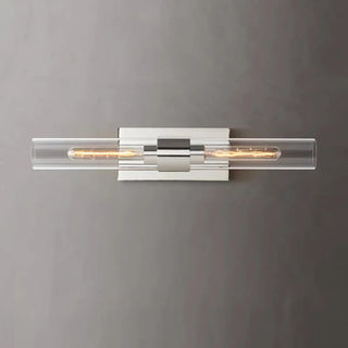 2-Light Modern Brass Cylinder Metal Vanity Sconce Zawala Image - 10